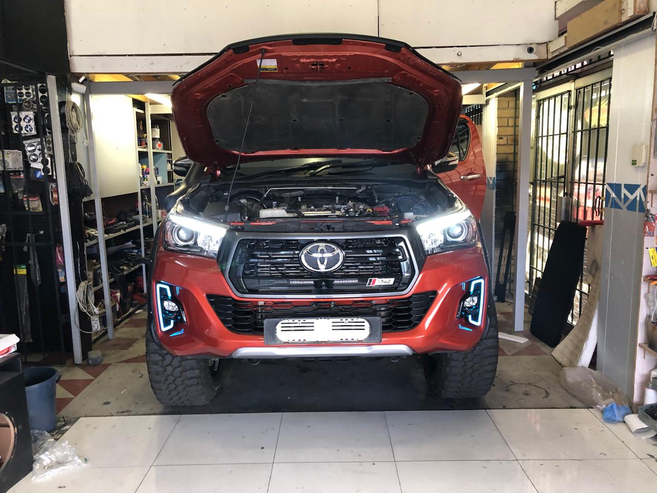 Toyota Hilux with LED lighting upgrades